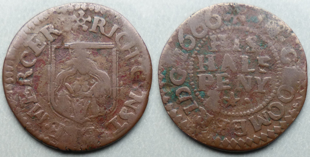 Groombridge, Rich Cunstable 1666 halfpenny